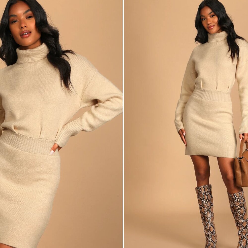 Lulus Turtleneck Sweater Dress
